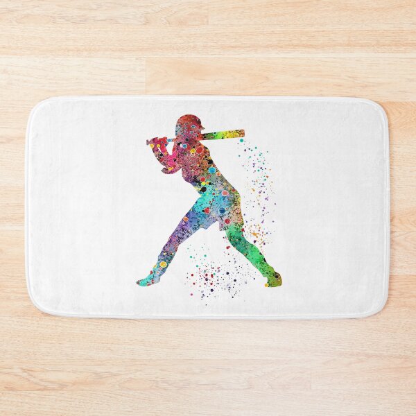 Item preview, Girl Baseball Softball Batter Watercolor Painting Art Gifts designed and sold by LotusGifts.