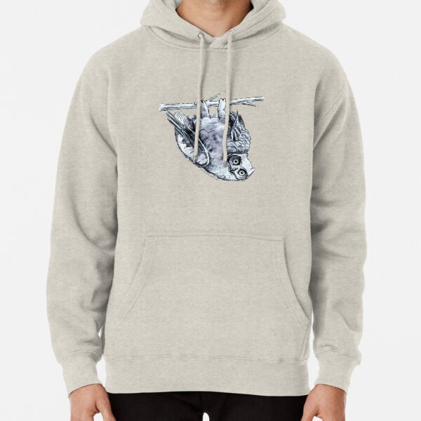 Great Horned Owl Drawing Pullover Hoodie