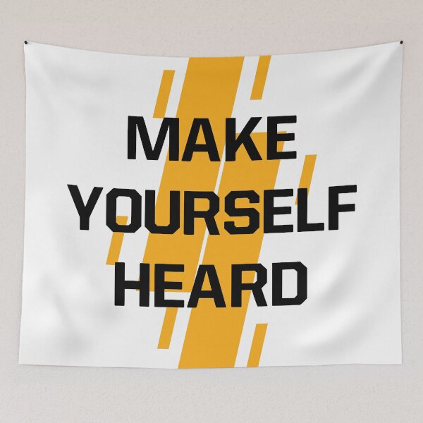 Item preview, Make Yourself Heard | Motivational Tshirt | Speak Hard Shirt | Quote Lettering Tee |  designed and sold by Melcu.