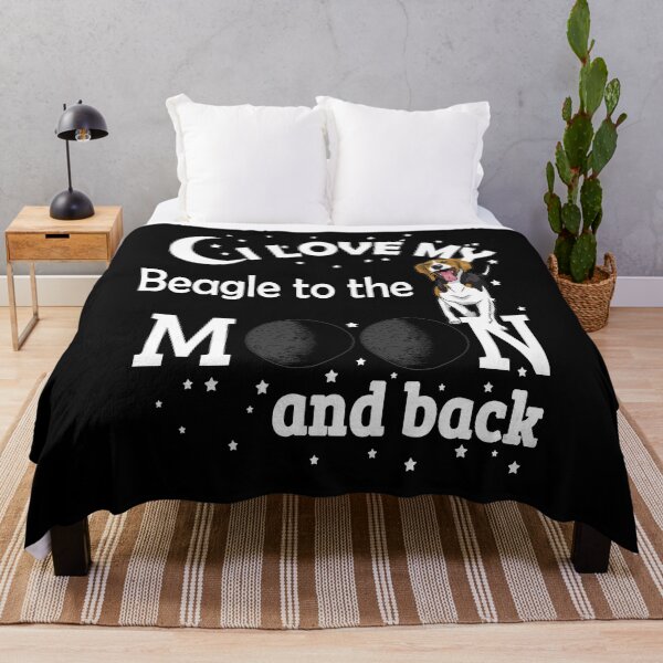 Item preview, I Love My Beagle to The Moon And Back - Christmas And Birthday Gift Ideas (White Font) designed and sold by ASClothDesign.