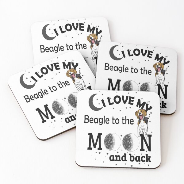 Item preview, I Love My Beagle to The Moon And Back - Christmas And Birthday Gift Ideas (Black Font) designed and sold by ASClothDesign.