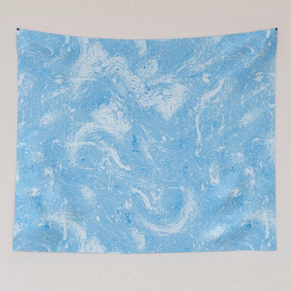 Item preview, Abstract Dripping Brushstrokes Blue designed and sold by ninoladesign.