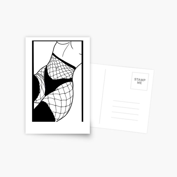 Ecchi Fishnets Postcard