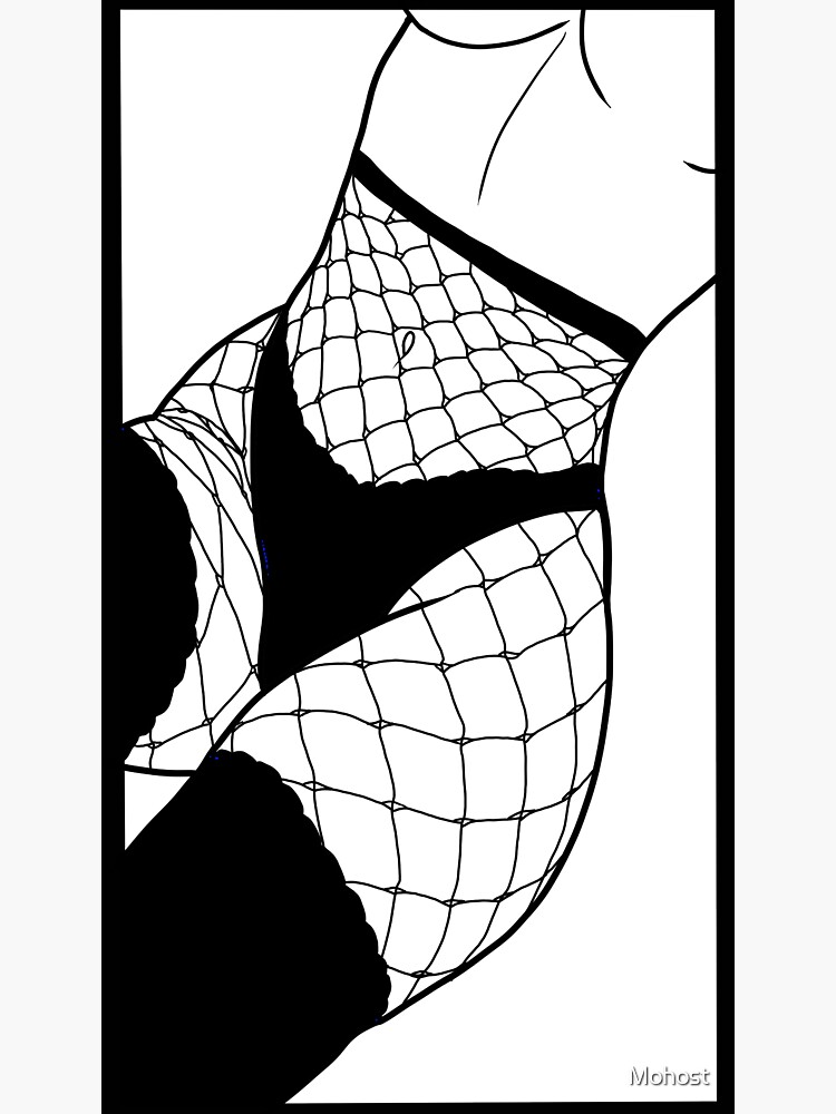 Thumbnail 3 of 3, Magnet, Ecchi Fishnets designed and sold by Mohost.