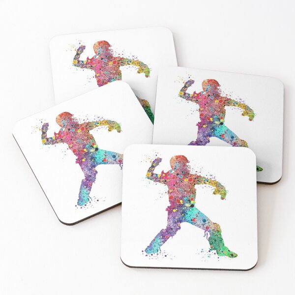 Item preview, Baseball Girl Catcher Softball Player Watercolor Silhouette designed and sold by LotusGifts.
