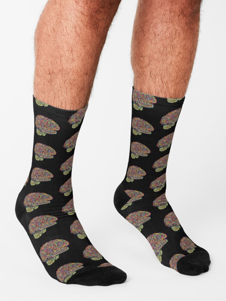 Alternate view of Jackson Pollock's Brain Socks
