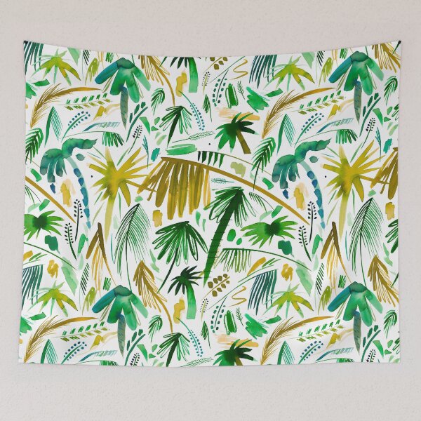 Item preview, Tropical Brushstrokes Palms Green designed and sold by ninoladesign.