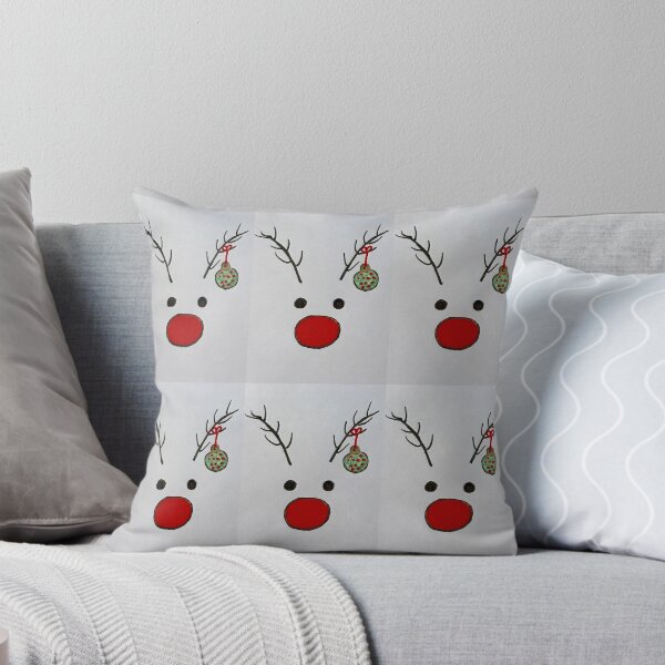 Item preview, Moose with Christmas ball and red nose designed and sold by Lalamalt.