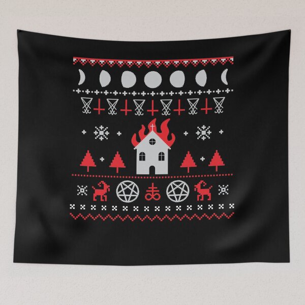 Item preview, Burning Church Ugly Sweater designed and sold by Isolde Gravieraine.