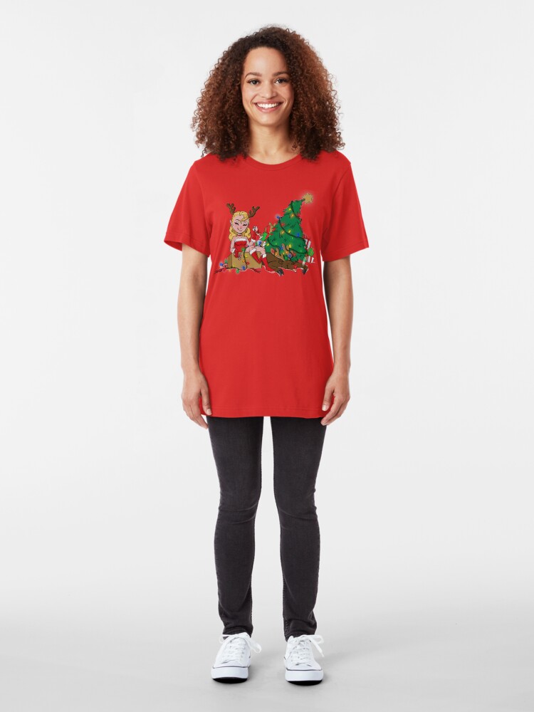 Alternate view of Merry Elf Slim Fit T-Shirt
