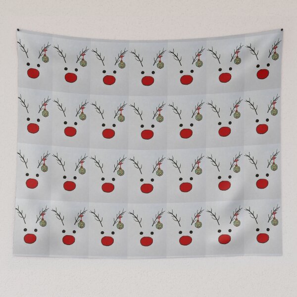 Item preview, Moose with Christmas ball and red nose designed and sold by Lalamalt.
