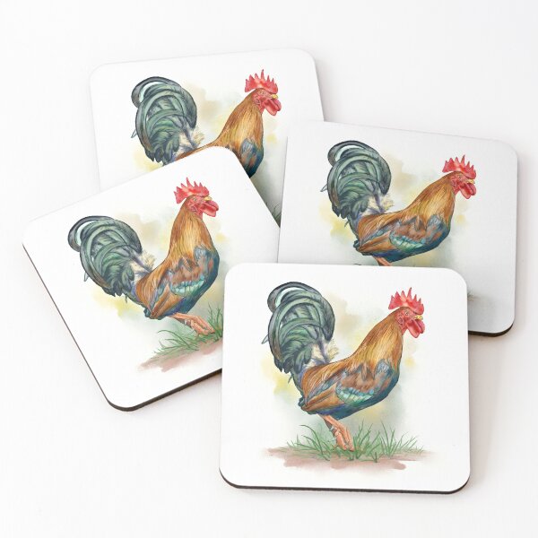 Item preview, Common rooster watercolor illustration designed and sold by Andreus.