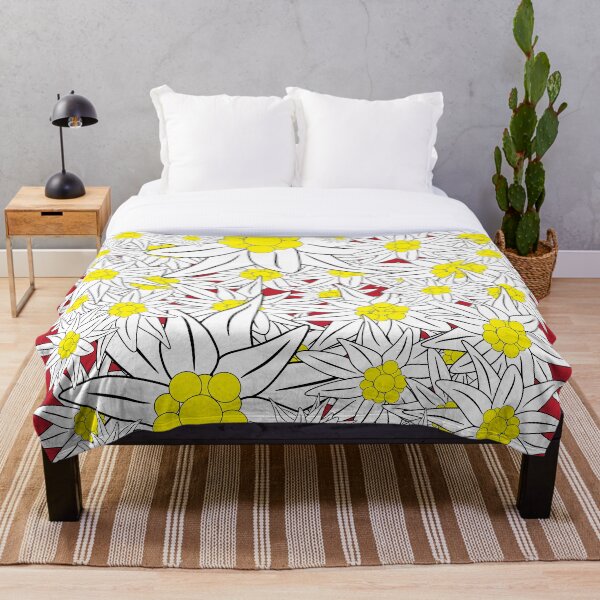 Edelweiss pattern Throw Blanket