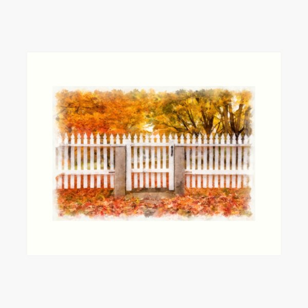Item preview, Old New England White Picket Fence designed and sold by peanutroaster.
