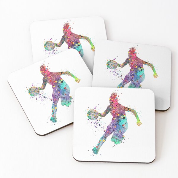 Item preview, Girl Basketball Art Watercolor Print Painting Sports Gifts designed and sold by LotusGifts.