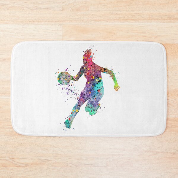 Item preview, Girl Basketball Art Watercolor Print Painting Sports Gifts designed and sold by LotusGifts.
