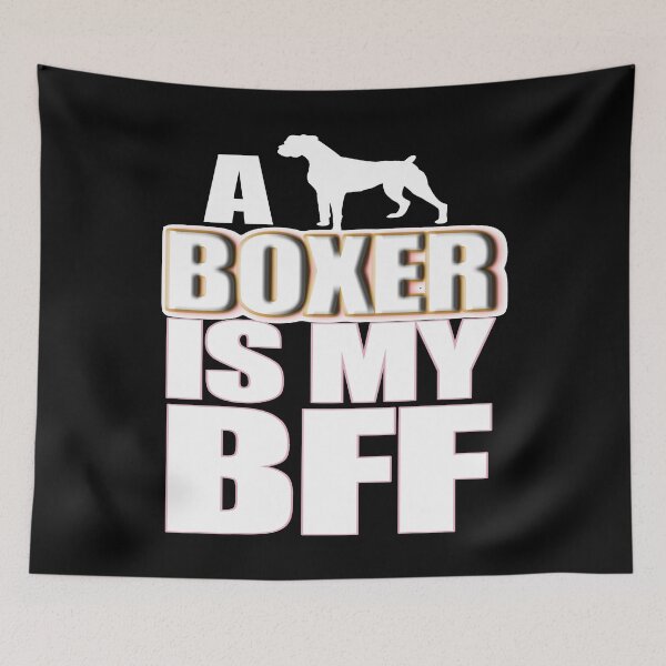 Item preview, A Boxer is my BFF (Best Friend Forever) - Christmas And Birthday Gift Ideas (White Font) designed and sold by ASClothDesign.