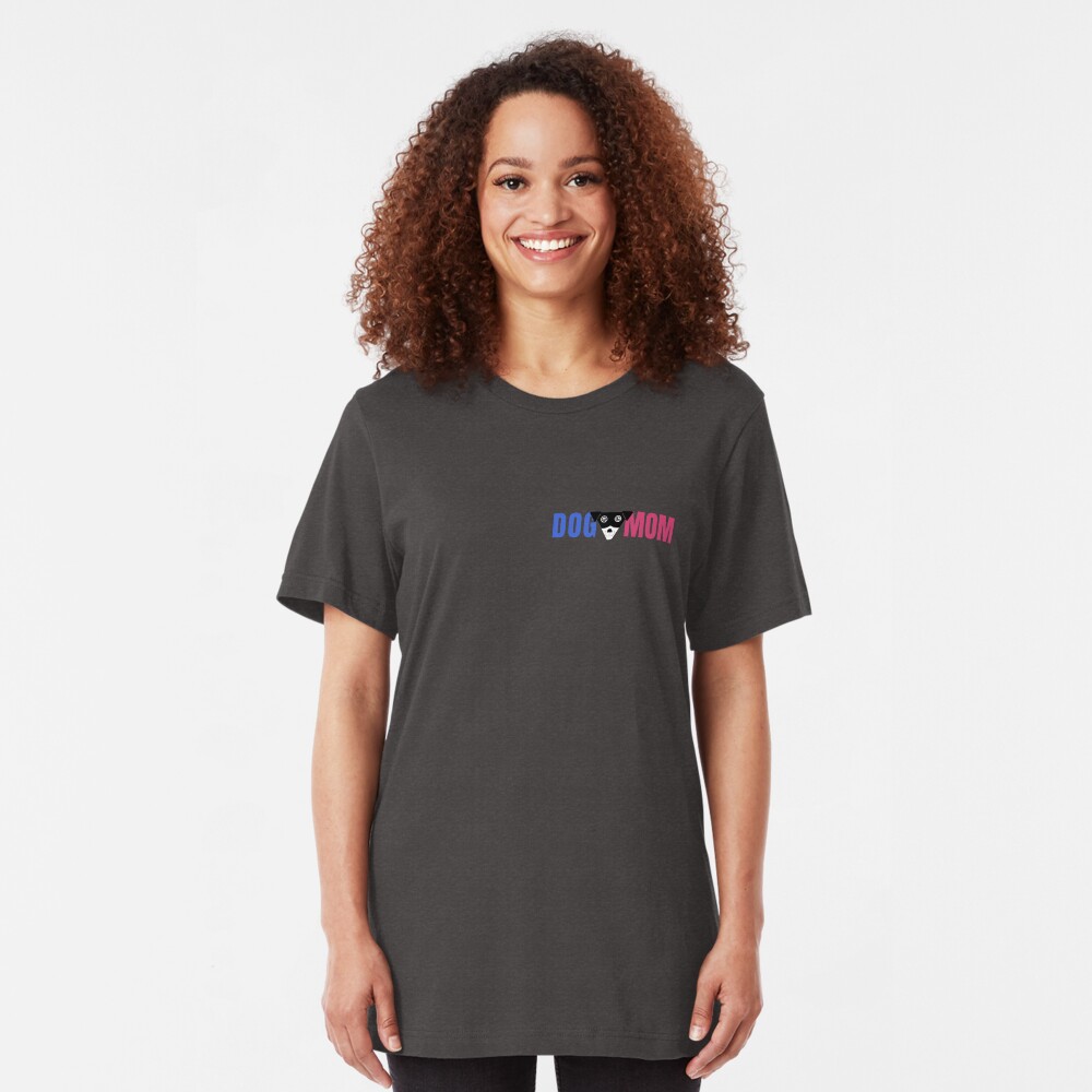 Dog Mom with Carl's Face Slim Fit T-Shirt