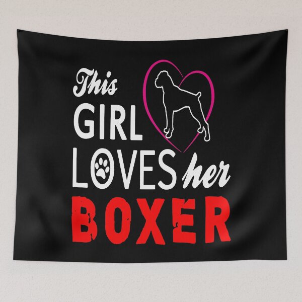 Item preview, This Girl Loves Her Boxer - Christmas And Birthday Gift Ideas For Dog Lovers designed and sold by ASClothDesign.