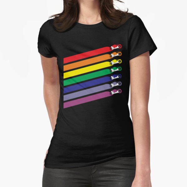 Race The Rainbow Fitted T-Shirt