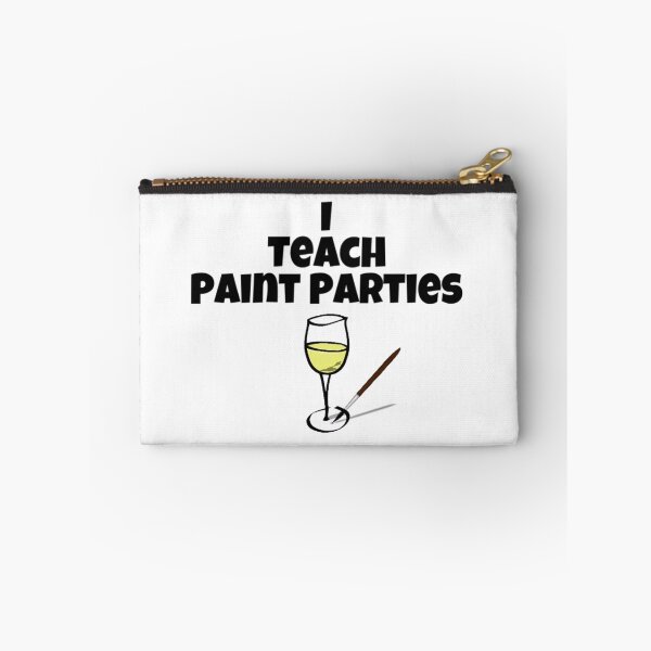 Item preview, I TEACH PAINT PARTIES (white Wine) designed and sold by theartsycottage.