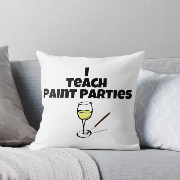 Item preview, I TEACH PAINT PARTIES (white Wine) designed and sold by theartsycottage.