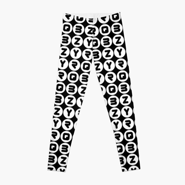BZYRQ Polka Dot (White On Black) Leggings