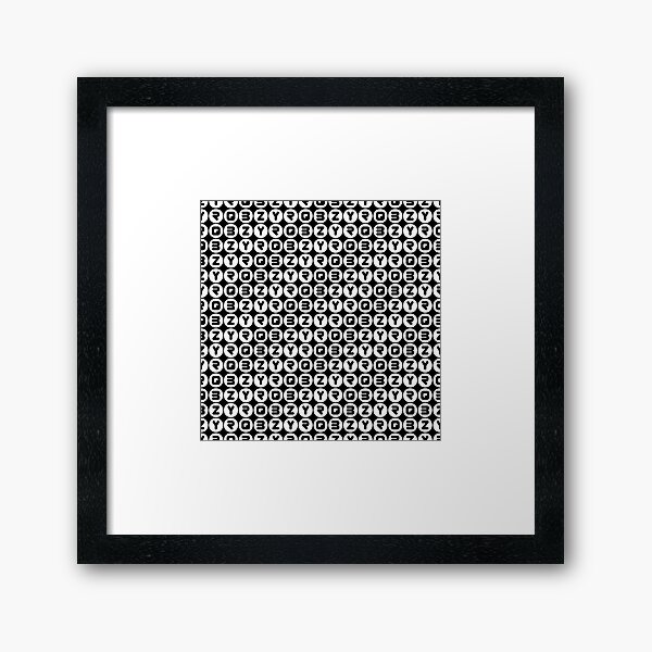 BZYRQ Polka Dot (White On Black) Framed Art Print