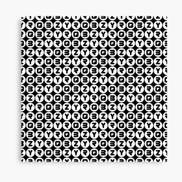 BZYRQ Polka Dot (White On Black) Canvas Print