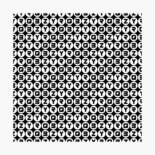 BZYRQ Polka Dot (White On Black) Photographic Print