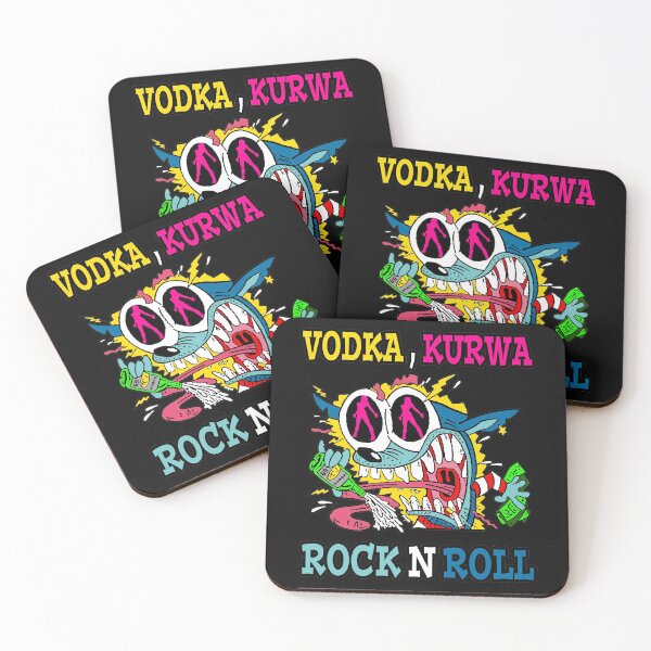 Item preview, Vodka, Kurwa and Rock n Roll; designed and sold by StickerApe.