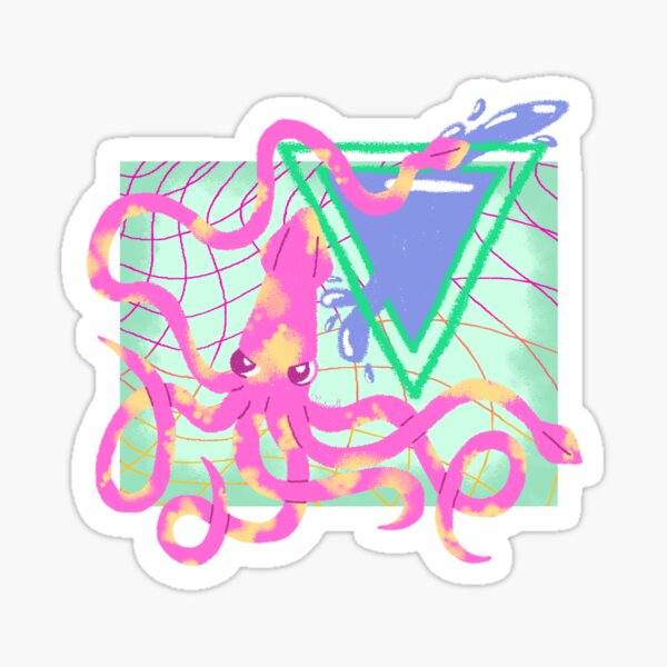 Graffiti Squid Sticker