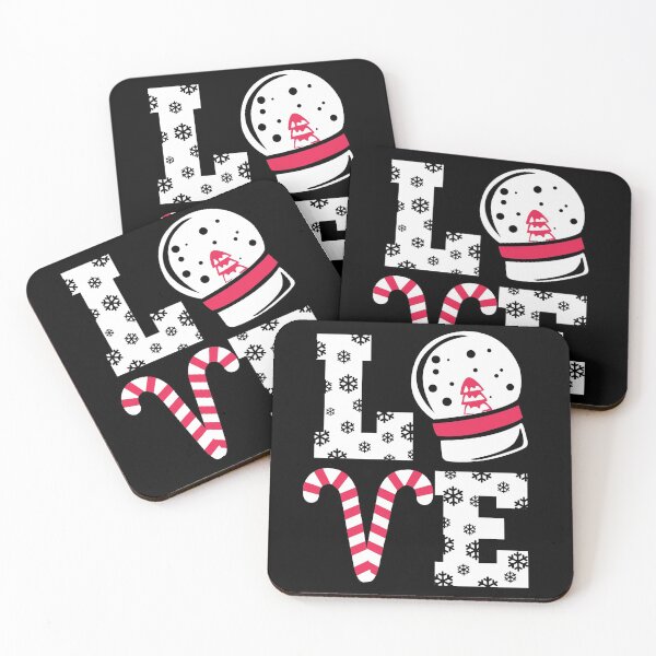 Artikelvorschau, Liebe, die Weihnachtsdesign mit Schneekugel und Süßigkeiten beschriftet entworfen und verkauft von KsuAnn.