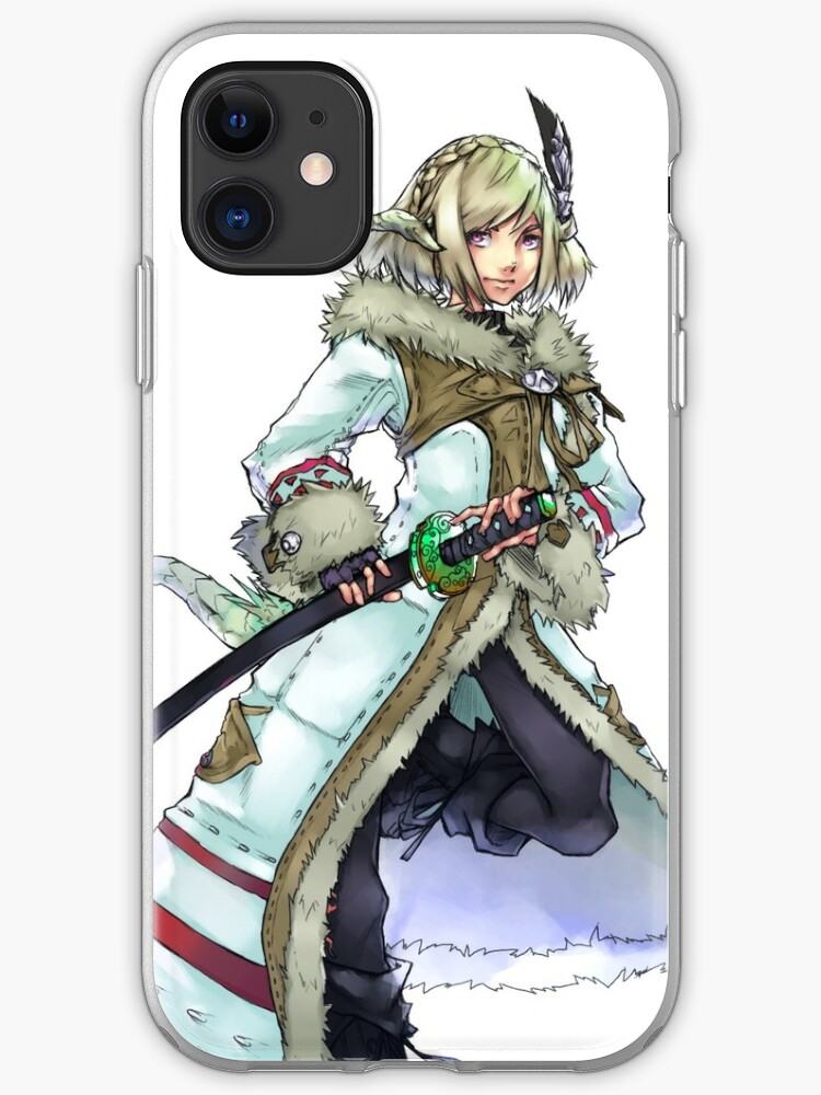 Final Fantasy Xiv Female Samurai Au Ra Iphone Case Cover By Shodeku Redbubble