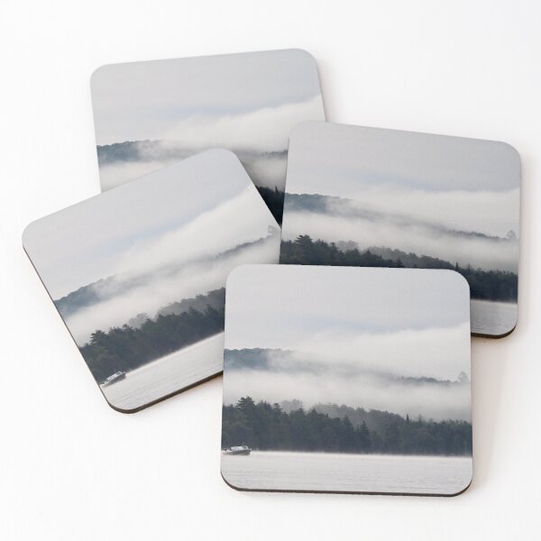 Item preview, Foggy Lake with Boat designed and sold by priyacsharma.