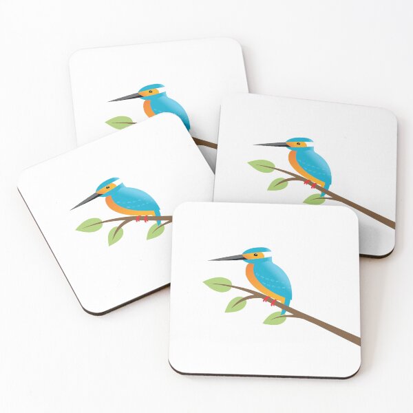 Item preview, Kingfisher Bird, bright blue and orange bird designed and sold by DavaTypeGraphic.