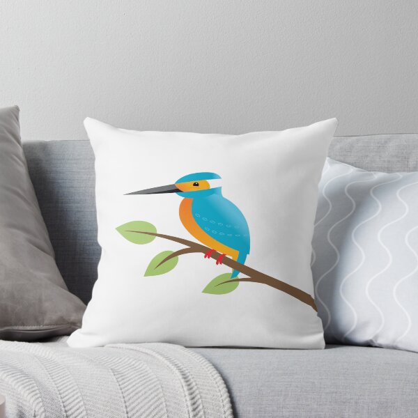Item preview, Kingfisher Bird, bright blue and orange bird designed and sold by DavaTypeGraphic.