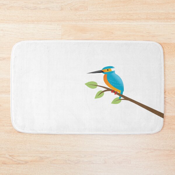 Item preview, Kingfisher Bird, bright blue and orange bird designed and sold by DavaTypeGraphic.