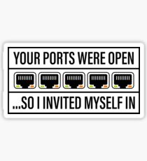 Network Hacker - Your Ports Were Open Sticker