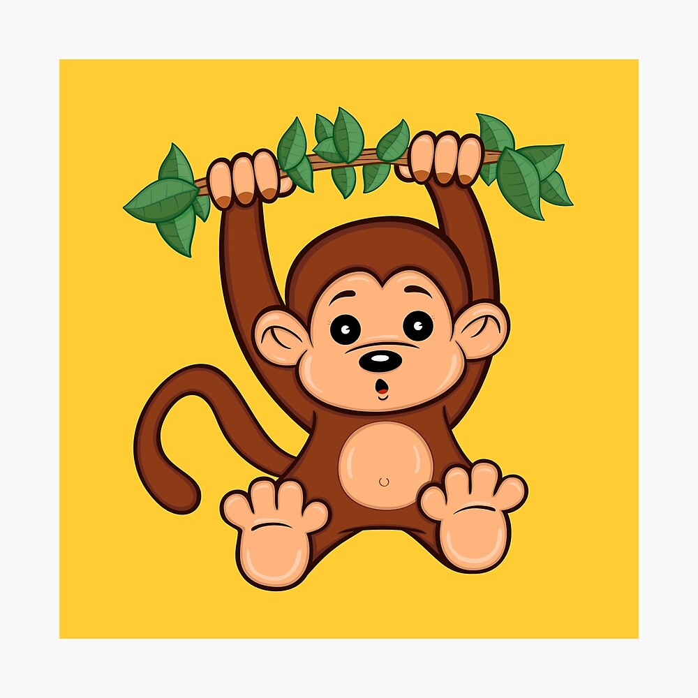 Poster con khỉ đáng yêu đang chờ đón bạn! Hãy chiêm ngưỡng chiếc poster với hình ảnh chú khỉ khỏe mạnh và tràn đầy sinh động.