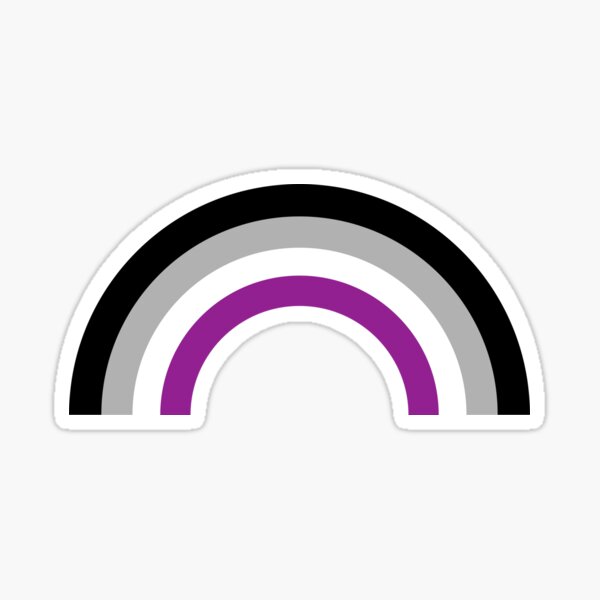 Asexual Rainbow Flag Sticker By Elishamarie28 Redbubble