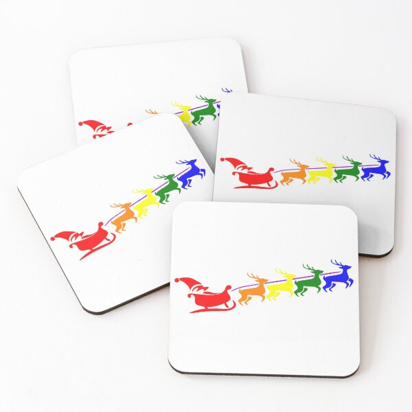 Item preview, Funny Pride Shirt - Rainbow Gay Christmas Santa Sleigh Design designed and sold by SolarFlair Designs.