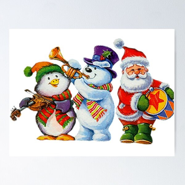 Item preview, Santa Claus - Snowman - Flightless - Bird - Christmas - Ornament - For Christmas designed and sold by kcandlish.