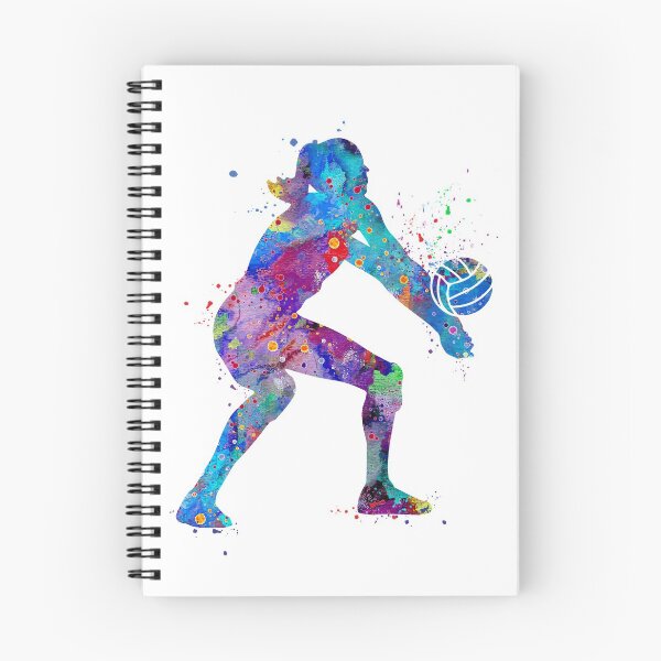 Item preview, Girl Volleyball Watercolor Painting Art Print Sports Gifts designed and sold by LotusGifts.
