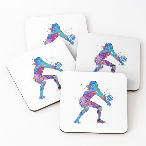 Item preview, Girl Volleyball Watercolor Painting Art Print Sports Gifts designed and sold by LotusGifts.