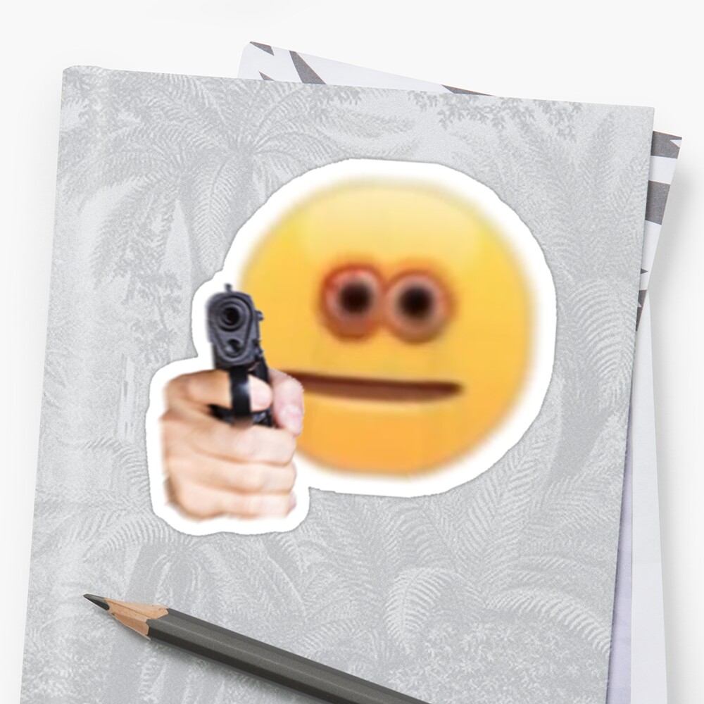 Cursed Emoji Holding Gun Meme - 2006paul