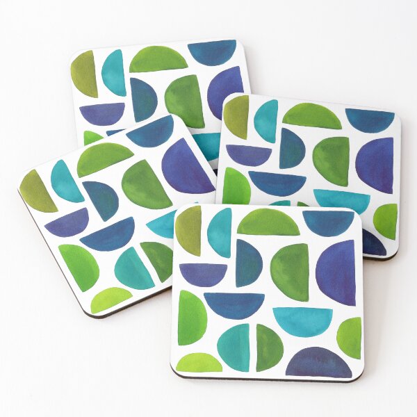 Item preview, Blue Green Semi Circles designed and sold by Sally Cummings.