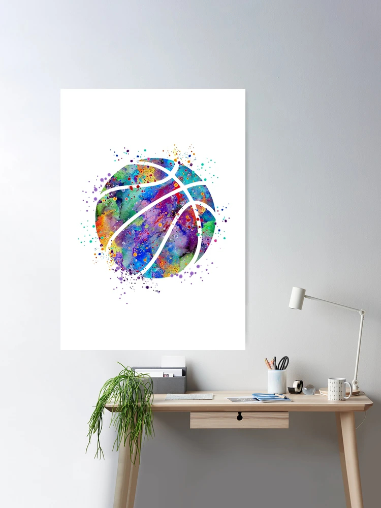 Poster Basketball - Colour Splash, Wall Art, Gifts & Merchandise