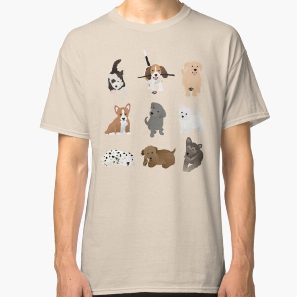 puppies (blue) Classic T-Shirt