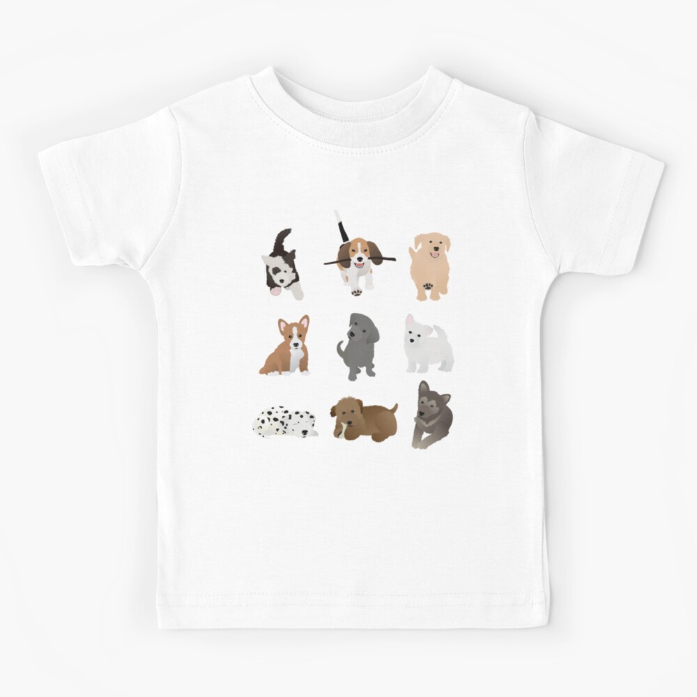 puppies (blue) Kids T-Shirt